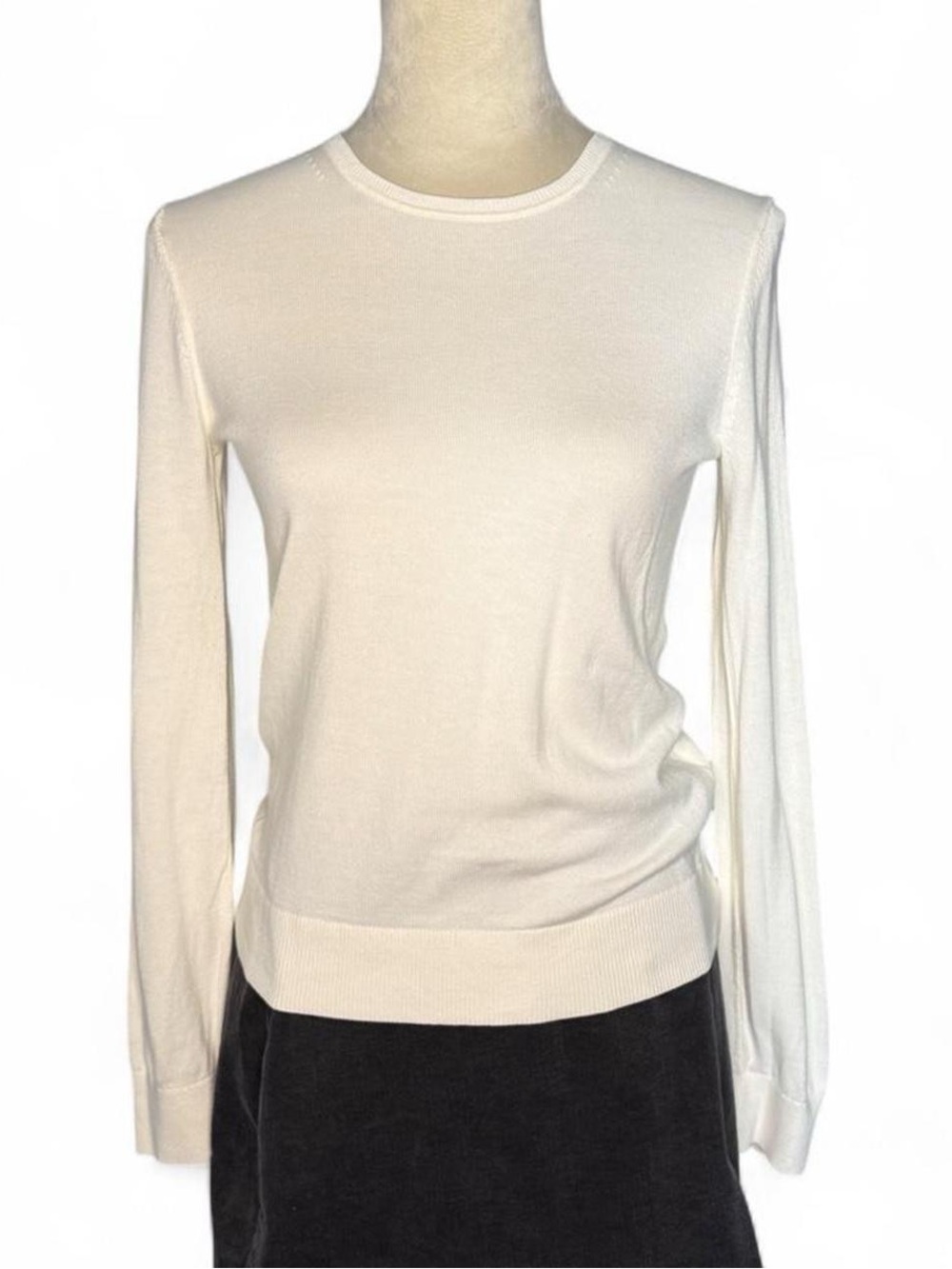 Banana Republic forever sweater cream knit crewneck XS - minimalist coastal